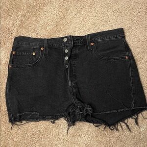 Levi's Black 501 Denim Shorts W33